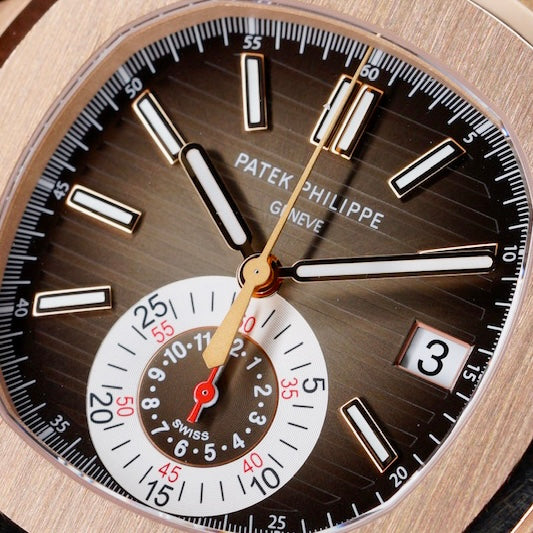 Patek Philippe Nautilus 5980R-001 “BRUN DIAL” Brown Dial Rose Gold Leather Strap 40.5mm 2019