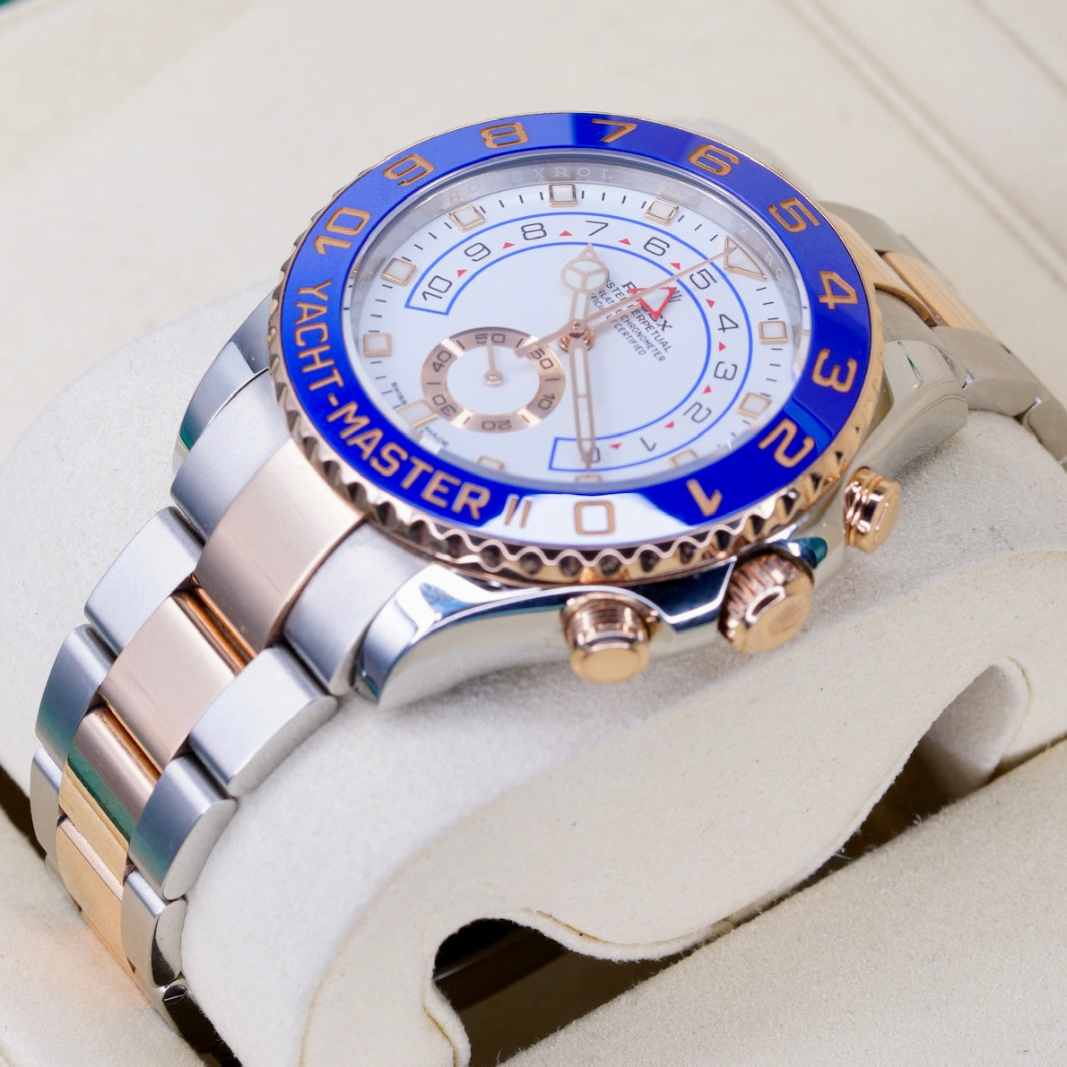 Rolex Yacht-Master II 116681 “MERCEDES HANDS” White Dial Mercedes Hands Two-Tone Rose Gold & Steel 44mm 2019