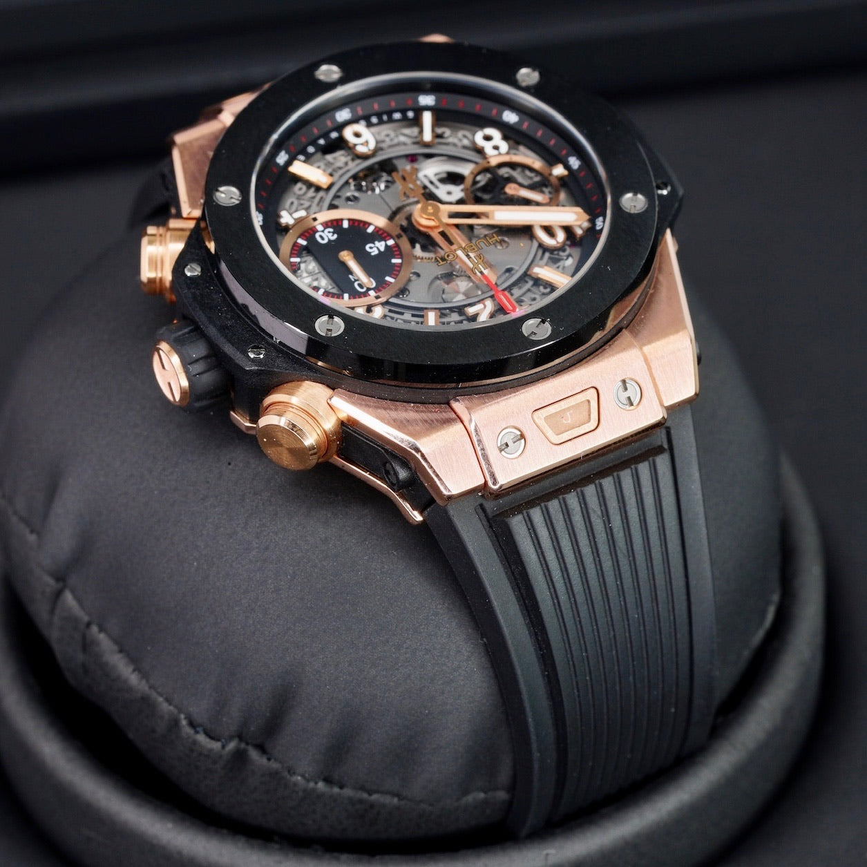 Hublot Big Bang Unico 441.OM.1180.RX Skeleton Dial Ceramic Bezel King Gold 42mm