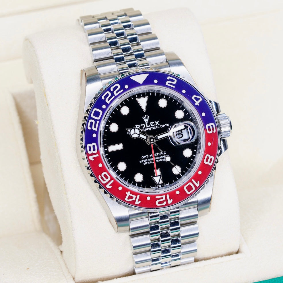 Rolex GMT-Master II 126710BLRO “PEPSI” Black Dial Red & Blue Bezel Stainless Steel Jubilee 40mm 2025
