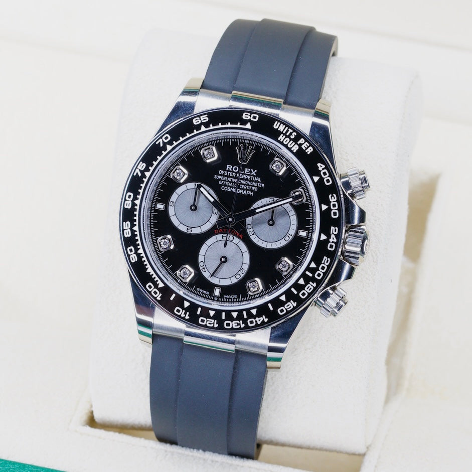 Rolex Daytona 126519 “BLACK DIAMOND” Black Diamond Dial White Gold Oysterflex 40mm 2025