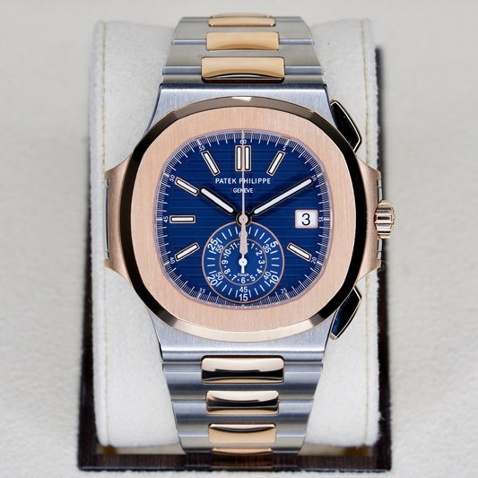 Patek Philippe SLIDER 2024 Nautilus 5980/1AR-001 Blue Dial Two-Tone Stainless Steel & Yellow Gold 40.5mm