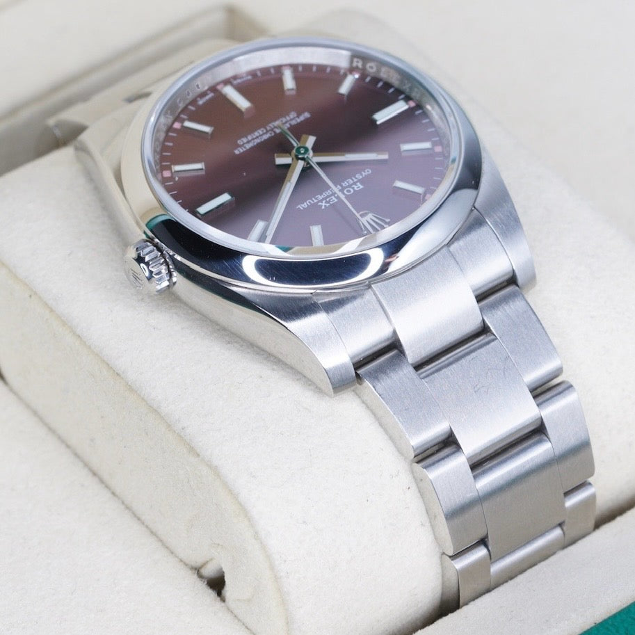 Rolex Oyster Perpetual 114200 “GRAPE” Purple Dial Stainless Steel 34mm 2019