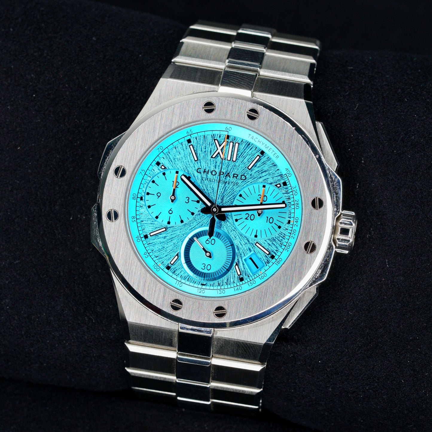 Chopard Alpine Eagle 298609-3006 “MARITIME BLUE XL” Turquoise Dial Chrono Stainless Steel 44mm