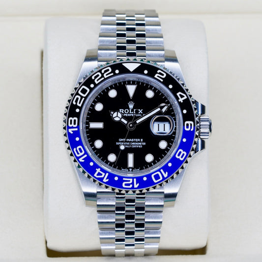 Rolex NEW 2026 GMT-Master II 126710BLNR “BATGIRL” Black Dial Blue & Black Bezel Stainless Steel Jubilee 40mm