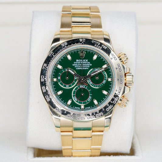 Rolex Daytona 116508 “JOHN MAYER” Money Green Dial Yellow Gold 40mm 2019