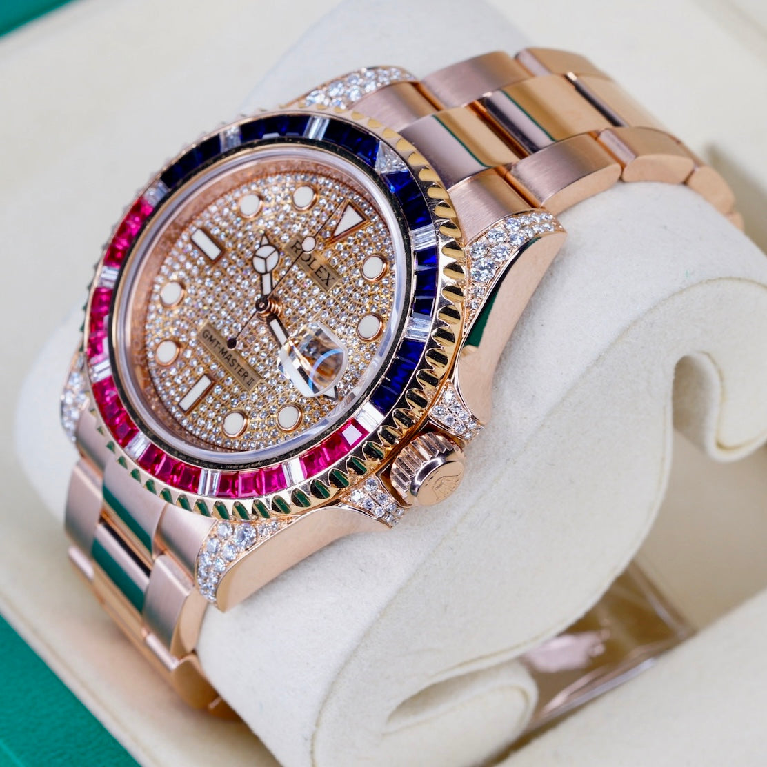 Rolex GMT-Master II 126715CHNR “AM SARU” Rose Gold Am Diamond Set 40mm 2019