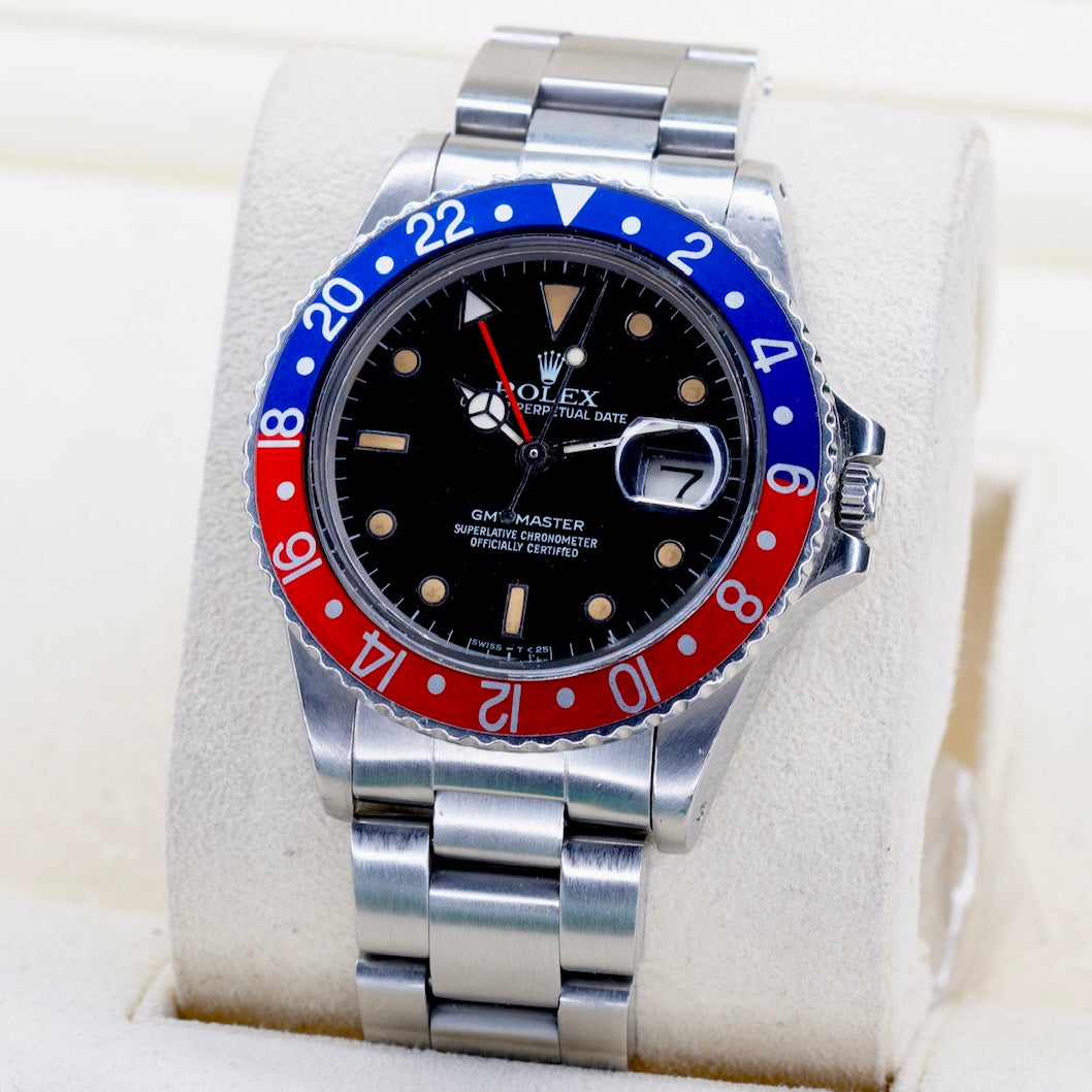 Rolex GMT-Master II 16710 “PEPSI” Black Dial Blue & Red Bezel Stainless Steel 40mm