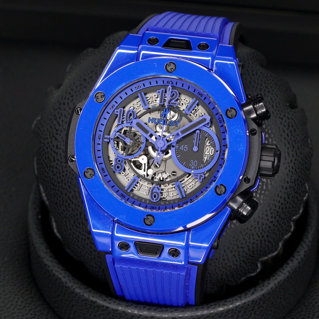 Hublot Big Bang Unico 411.ES.5119.RX “BLUE MAGIC” Skeleton Dial Blue Ceramic Limited Edition 500 45mm