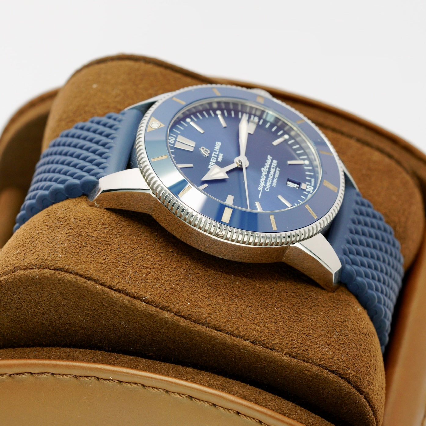 Breitling Superocean Héritage II AB2020161C1S1 Blue Dial Blue Bezel Stainless Steel Rubber Strap