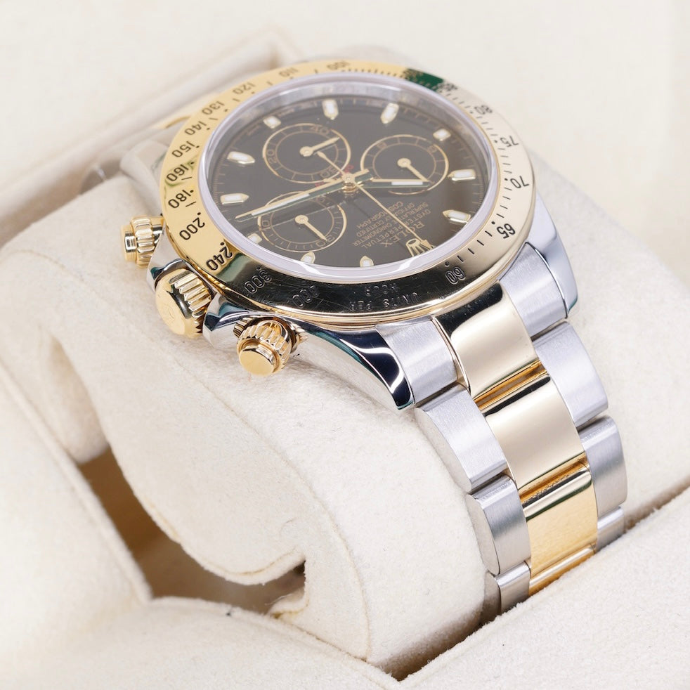 Rolex Daytona 116523 Black Dial Two-Tone Stainless Steel & Yellow Gold 40mm