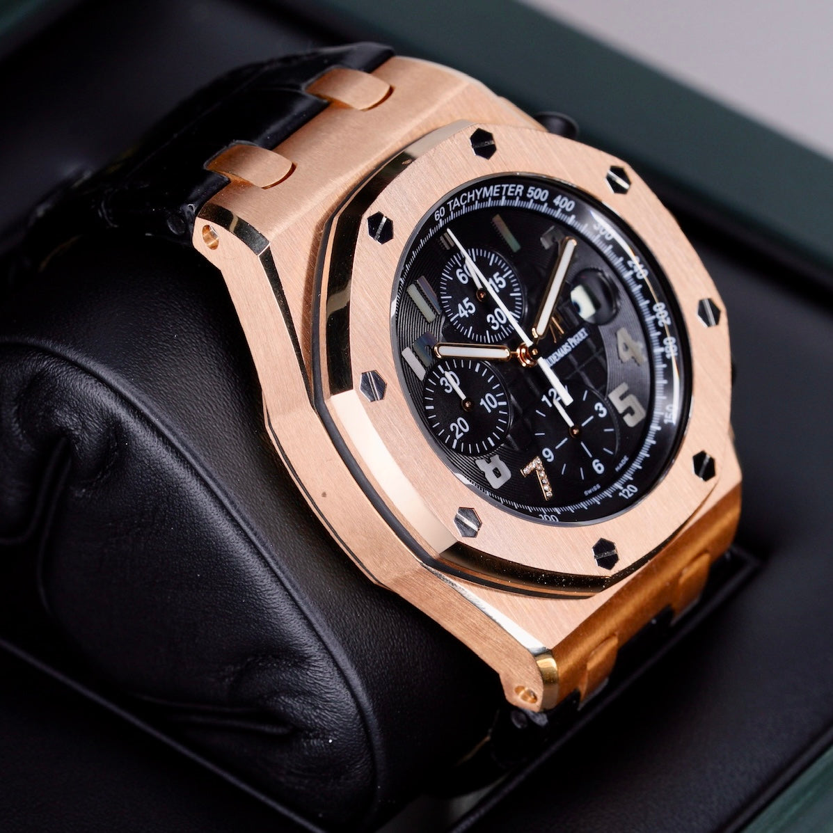 Audemars Piguet Royal Oak Offshore 26180OR.OO.D101CR.01 Ginza “GINZA” Black Dial 7 on Diamond Rose Gold 44mm