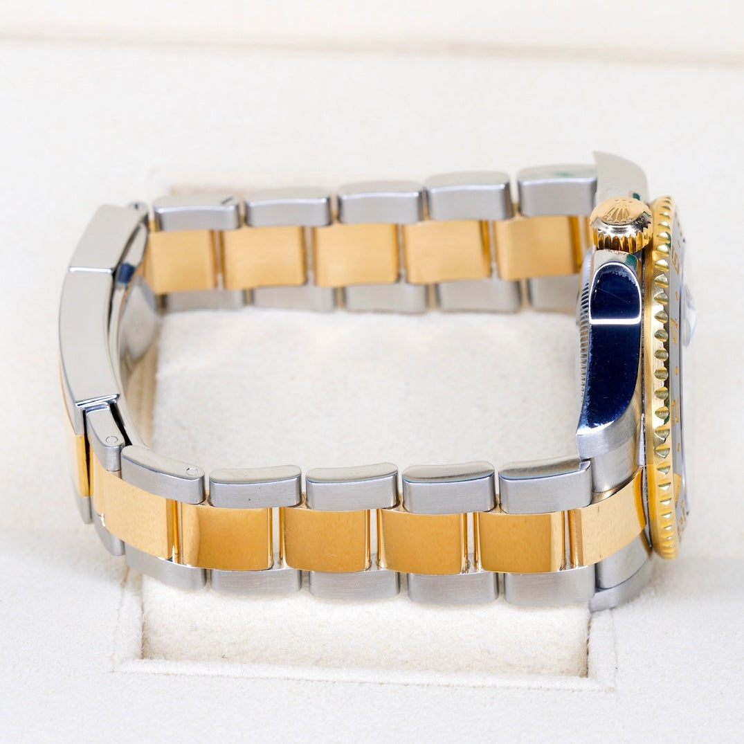 Rolex GMT-Master II 116713LN Black Dial Green Arrow Two-Tone Yellow Gold & Steel 40mm