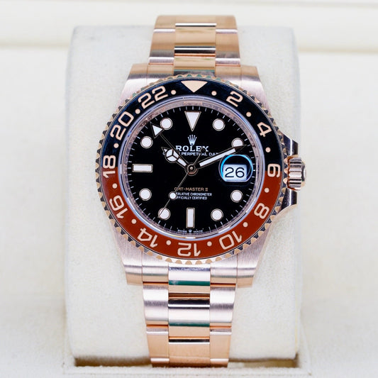 Rolex GMT-Master II 126715CHNR “ROOTBEER” Black Dial Rose Gold 40mm 2023