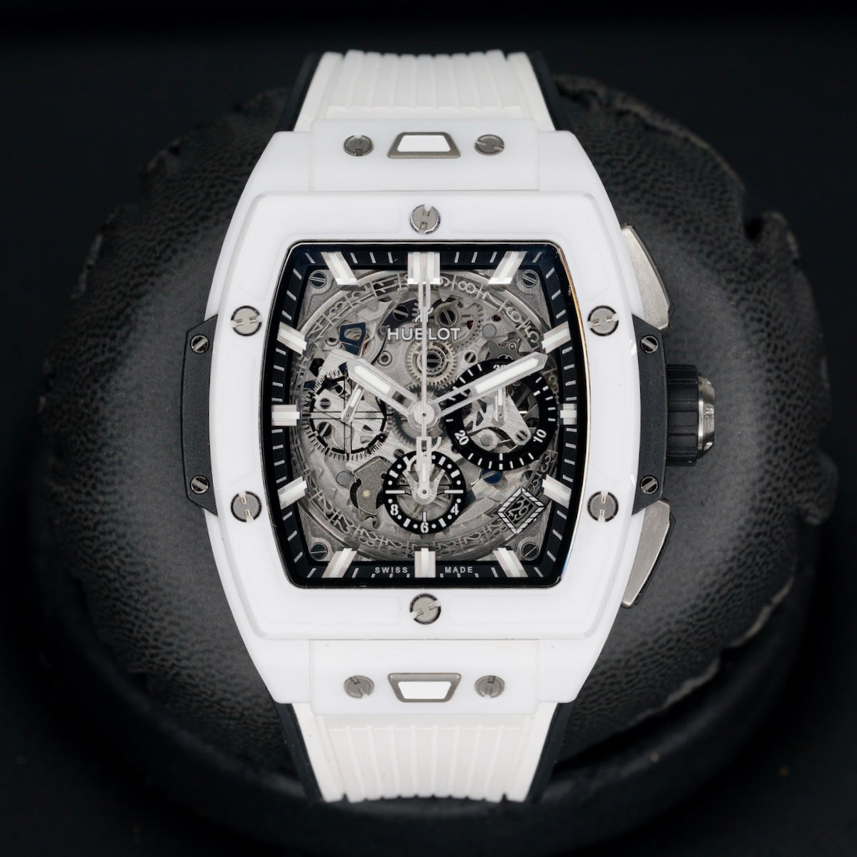 Hublot Spirit Of Big Bang 601.HX.0173.LR Skeleton Dial White Ceramic 45mm