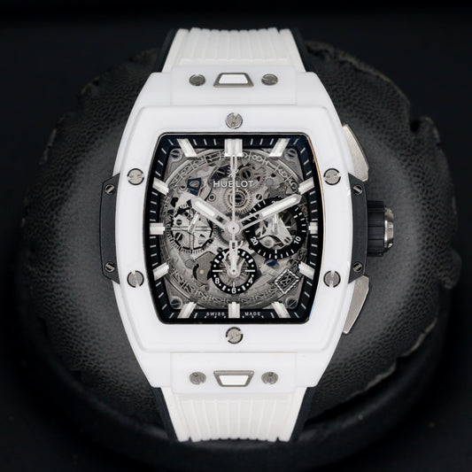 Hublot Spirit Of Big Bang 601.HX.0173.LR Skeleton Dial White Ceramic 45mm