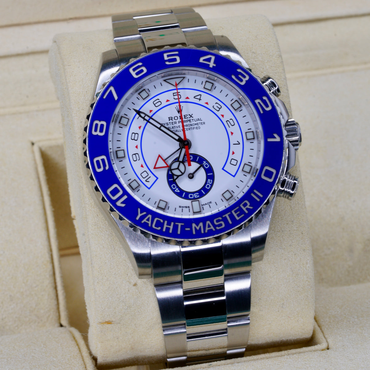 Rolex Yacht-Master II 116680 “MERCEDES” White Dial Mercedes Hands Stainless Steel 44mm 2017