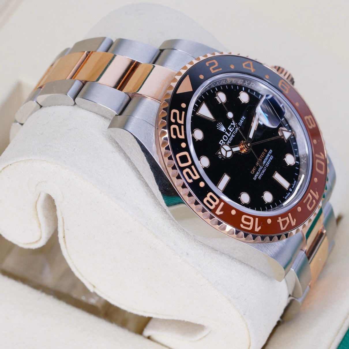 Rolex GMT-Master II 126711CHNR “ROOTBEER” Black Dial Two-Tone Rose Gold & Steel 40mm 2023