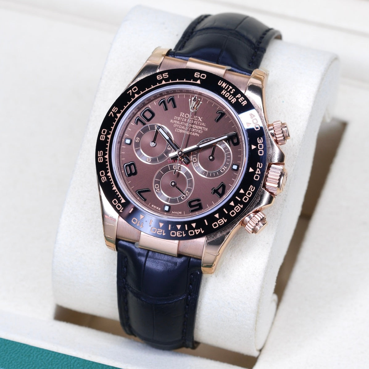 Rolex Daytona 116515LN “CHOCO ARABIC” Brown Arabic Dial Rose Gold Leather Strap 40mm 2013