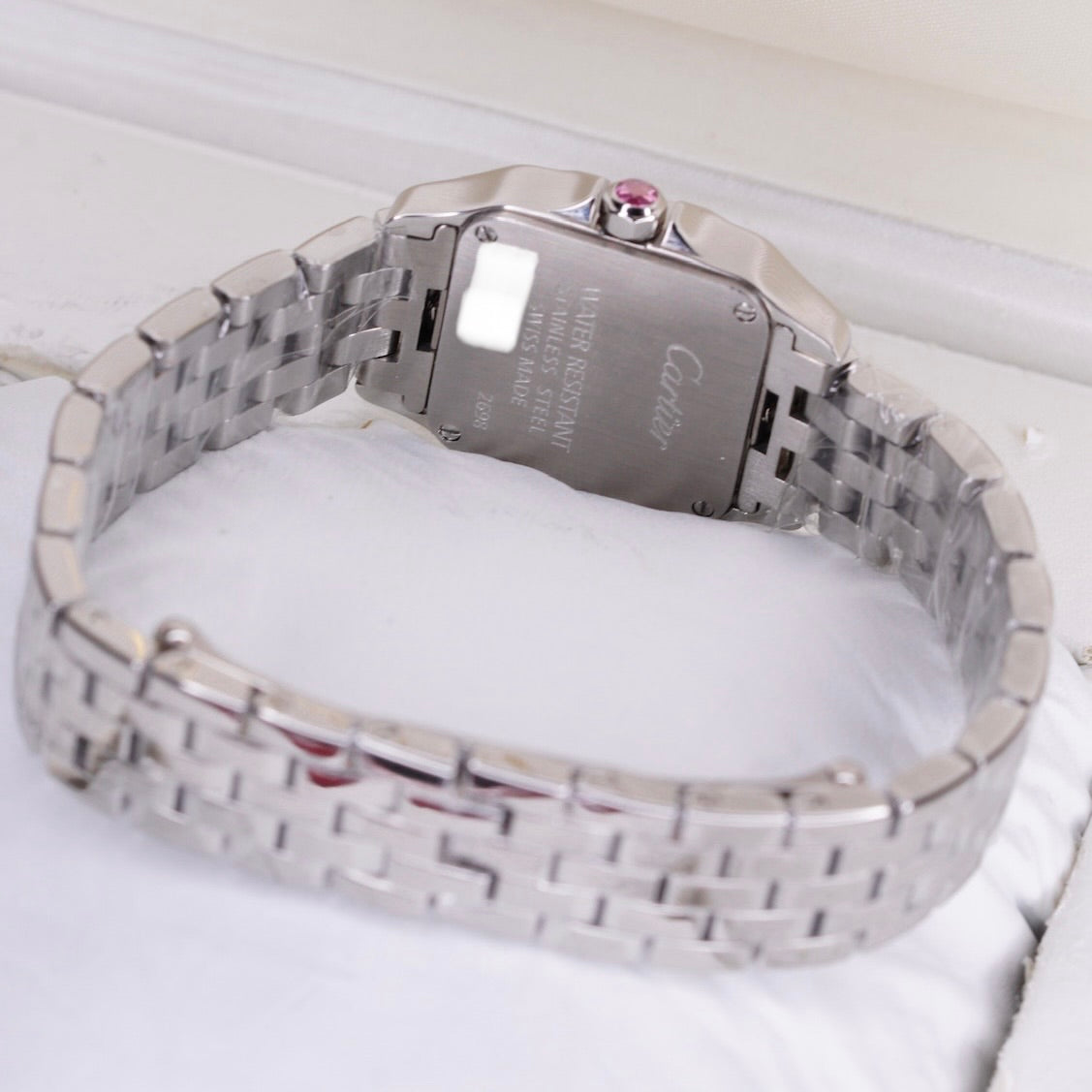 Cartier Santos Demoiselle W25075Z5 “MOP PINK” Pink Dial Stainless Steel