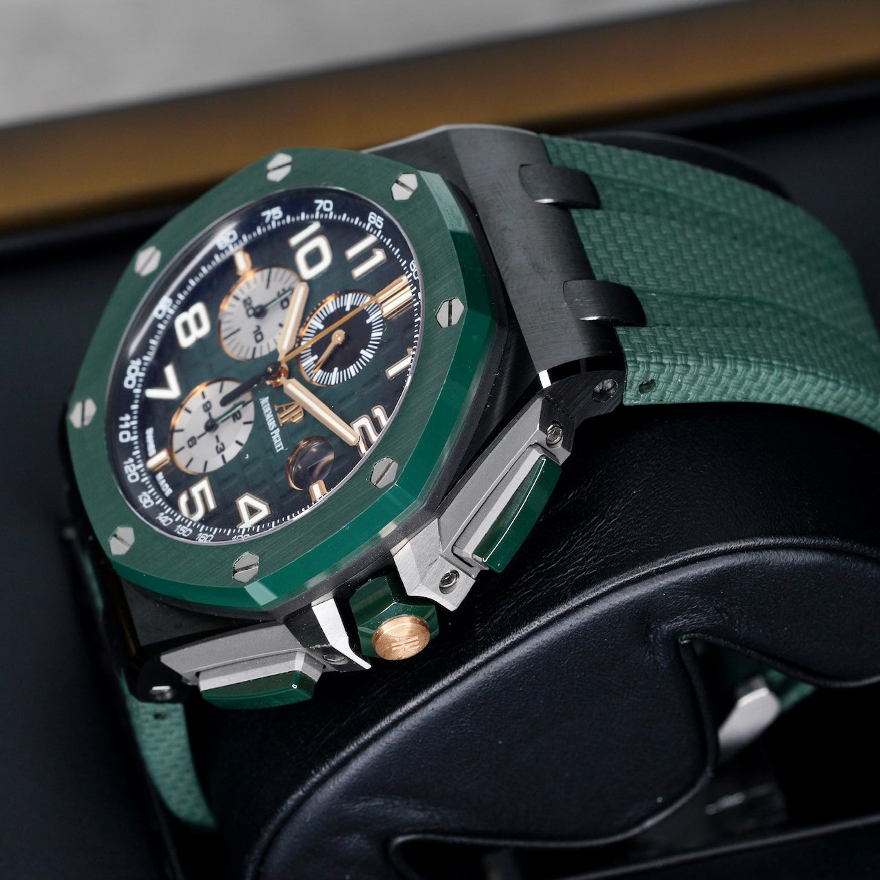 Audemars Piguet Royal Oak Offshore 26405CE.OO.A056CA.01 “TACTICAL GREEN” Smoked Green Dial Ceramic Selfwinding Chronograph 44mm