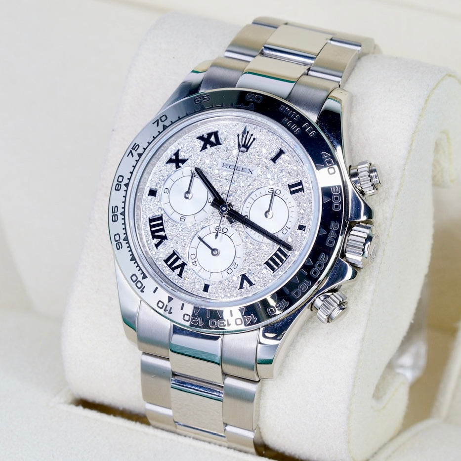 Rolex Daytona 116509 ZEA Factory Roman Pave Dial White Gold 40mm 2008