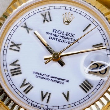 Rolex Datejust 68278 “PRESIDENT” White Roman Roulette Dial Yellow Gold President 31mm