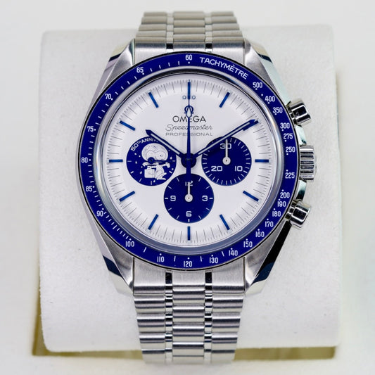 Omega Speedmaster 310.32.42.50.02.001  “SILVER SNOOPY AWARD” White Dial Blue Accents Stainless Steel 42mm 2024