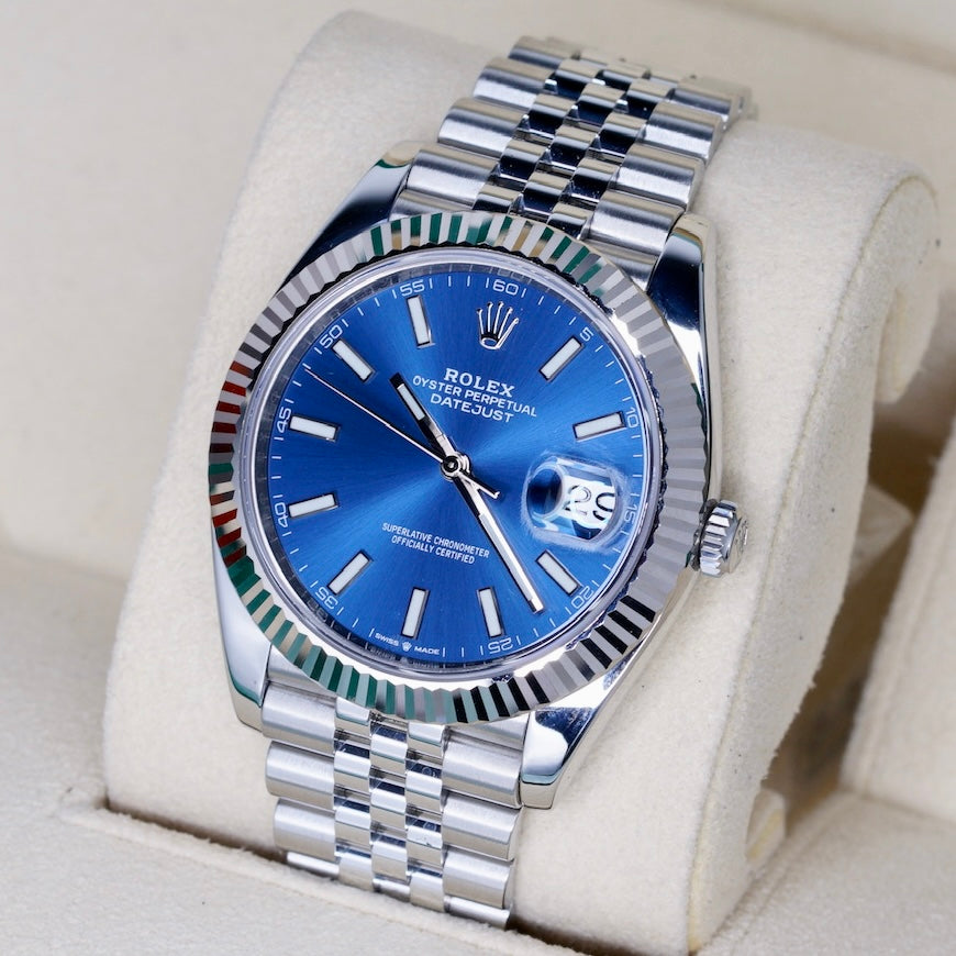 Rolex Datejust 126334 Blue Stick Dial Stainless Steel Jubilee 41mm