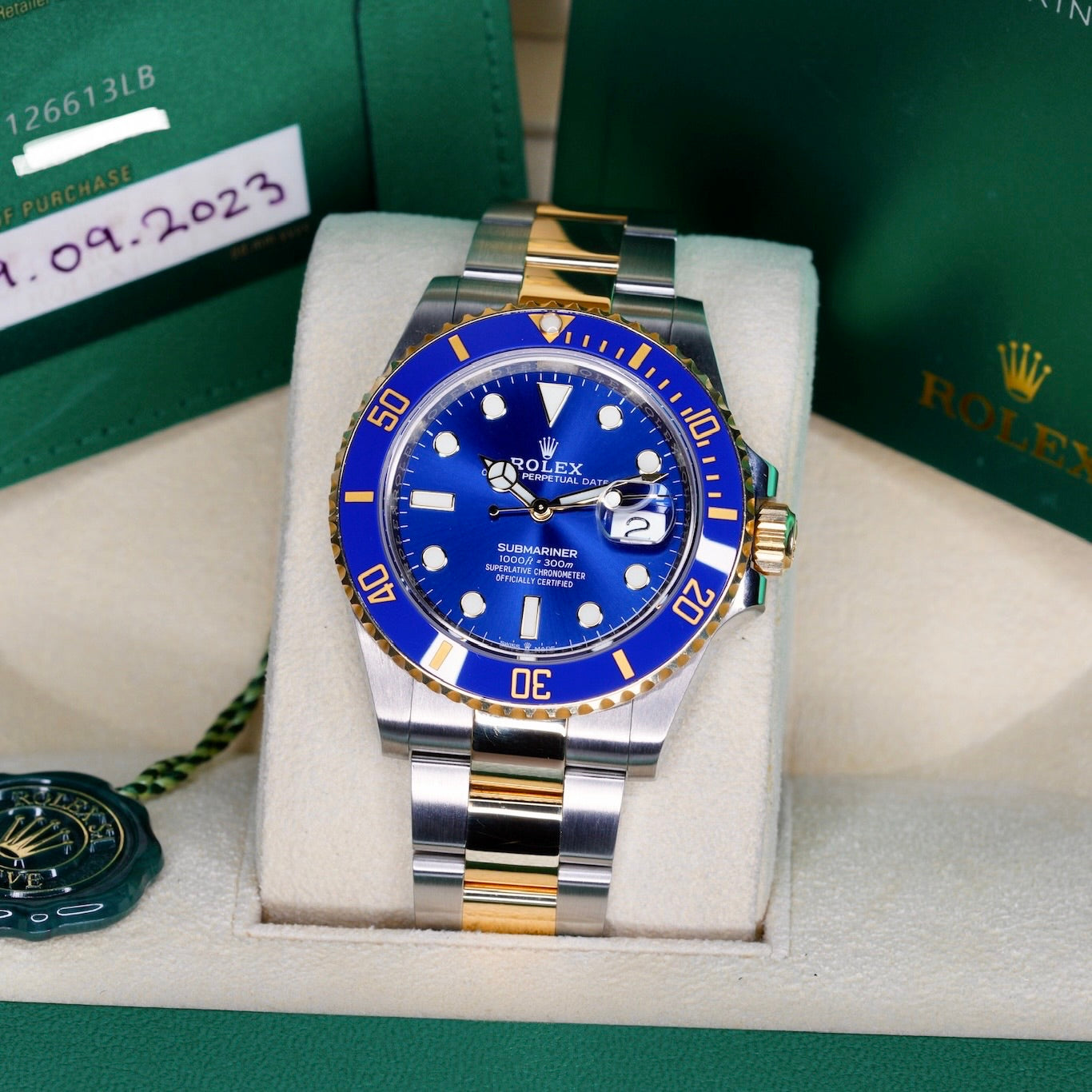 Rolex Submariner Date 126613LB “BLUESY” Blue Dial Two-Tone Yellow Gold & Steel 41mm 2023