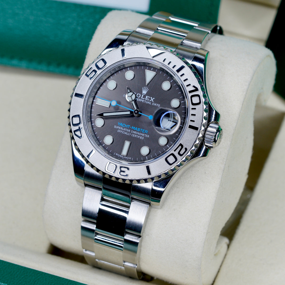 Rolex Yacht-Master 116622 Grey Dial Ice Blue Arrow Stainless Steel 40mm 2019