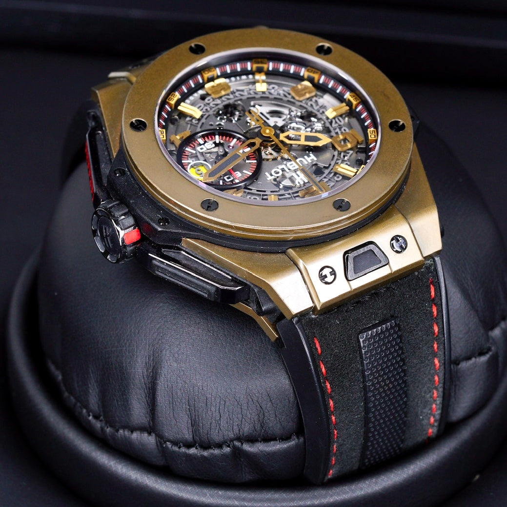 Hublot Big Bang 401.MX.0123.VR “FERRARI” Magic Gold Skeleton Dial 45mm