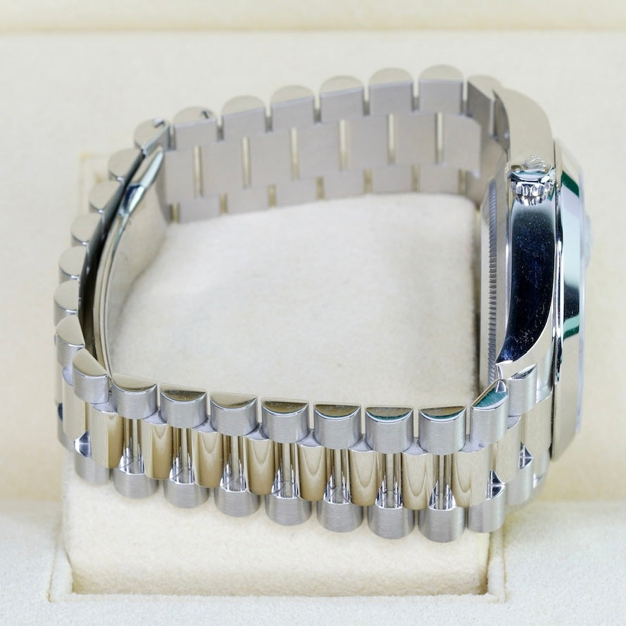 Rolex Day-Date 228206 “ICE BLUE” Ice Blue Baguette Dial Platinum 40mm 2018