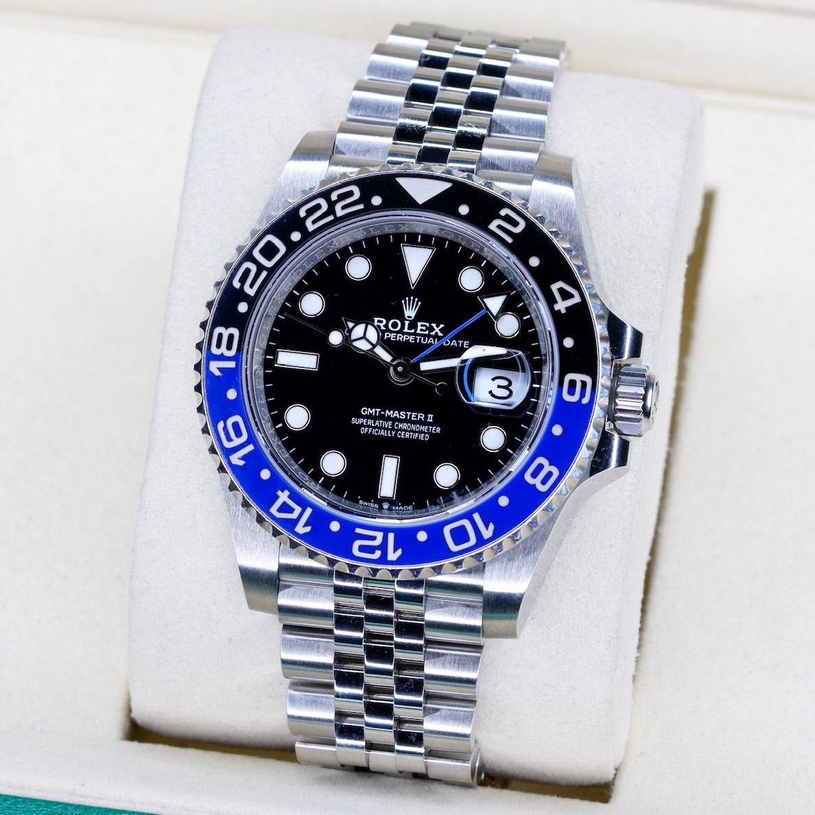Rolex GMT-Master II 126710BLNR “BATGIRL” Black Dial Blue & Black Bezel Stainless Steel Jubilee 40mm 2023