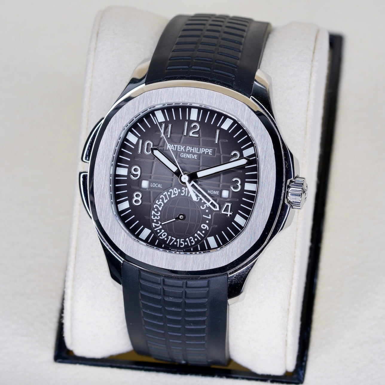 Patek Philippe Aquanaut 5164A-001 “AQUA TRAVEL” Black Dial Stainless Steel Travel Time 40.8mm 2021