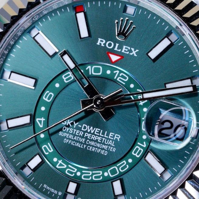 Rolex NEW 2026 Sky-Dweller 336934 “GREEN SKY” Green Stick Dial Stainless Steel Jubilee 42mm