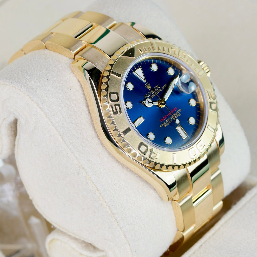 Rolex Yacht-Master 168628 Blue Dial Yellow Gold 35mm