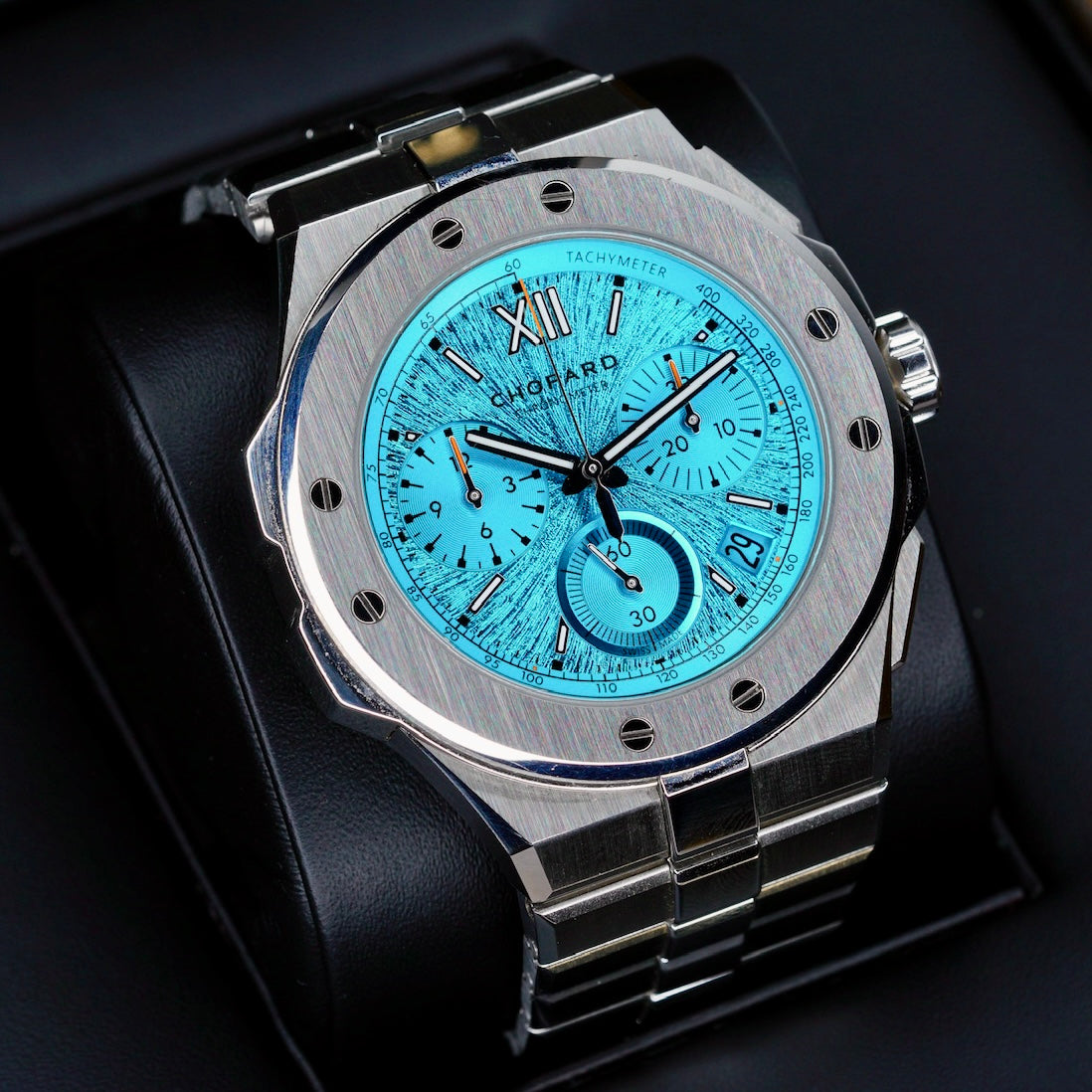 Chopard Alpine Eagle 298609-3006 “MARITIME BLUE XL” Turquoise Dial Chrono Stainless Steel 44mm
