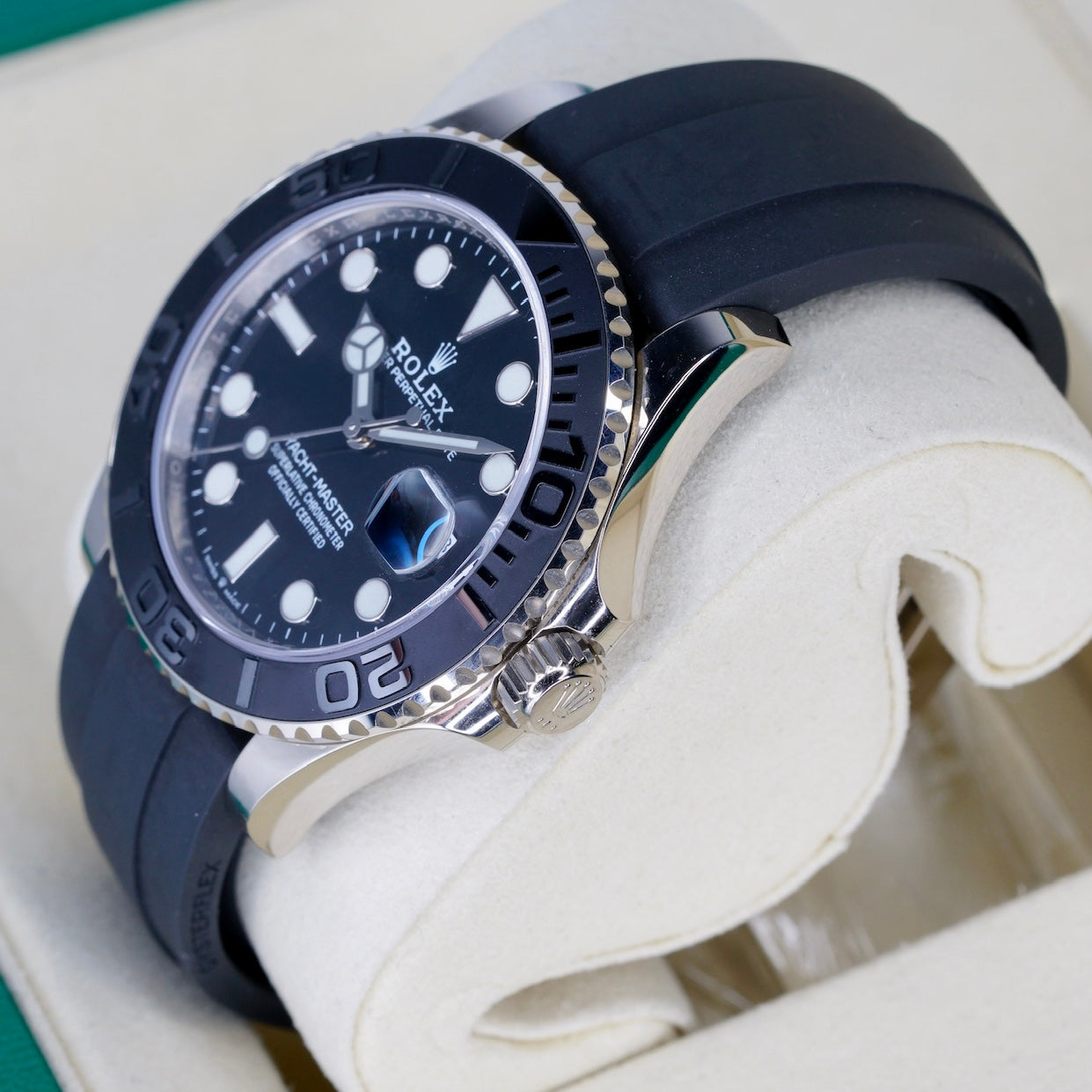 Rolex Yacht-Master 226659 Black Dial White Gold Oysterflex 42mm