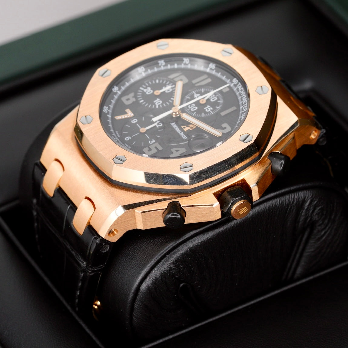 Audemars Piguet Royal Oak Offshore 26180OR.OO.D101CR.01 “GINZA” Black Dial 7 on Diamond Rose Gold 44mm