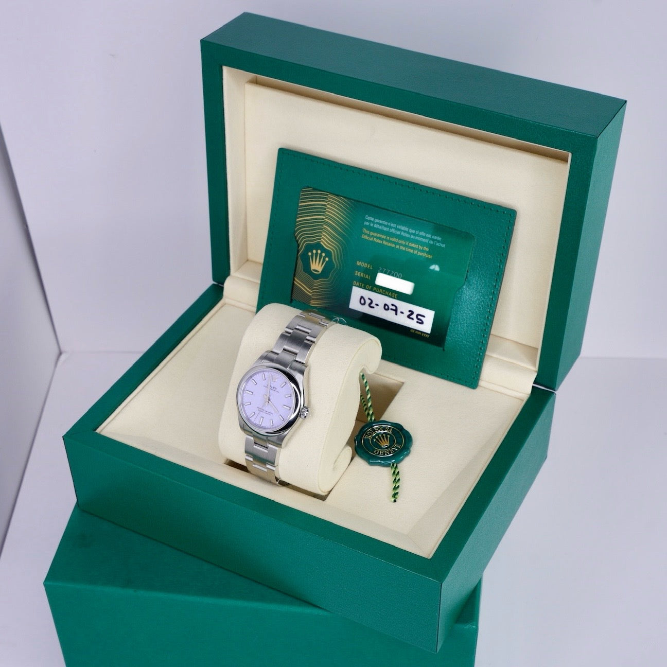 Rolex NEW 2025 Oyster Perpetual 277200 “LAVANDA” Purple Dial Stainless Steel 31mm