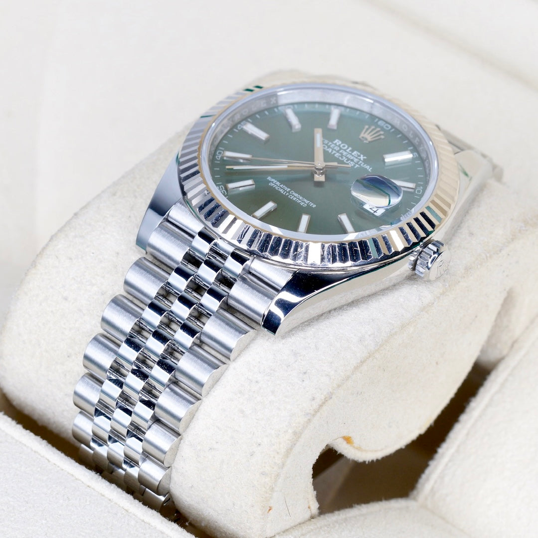 Rolex Datejust 126334 “MINT” Green Mint Stick Dial Stainless Steel Jubilee 41mm