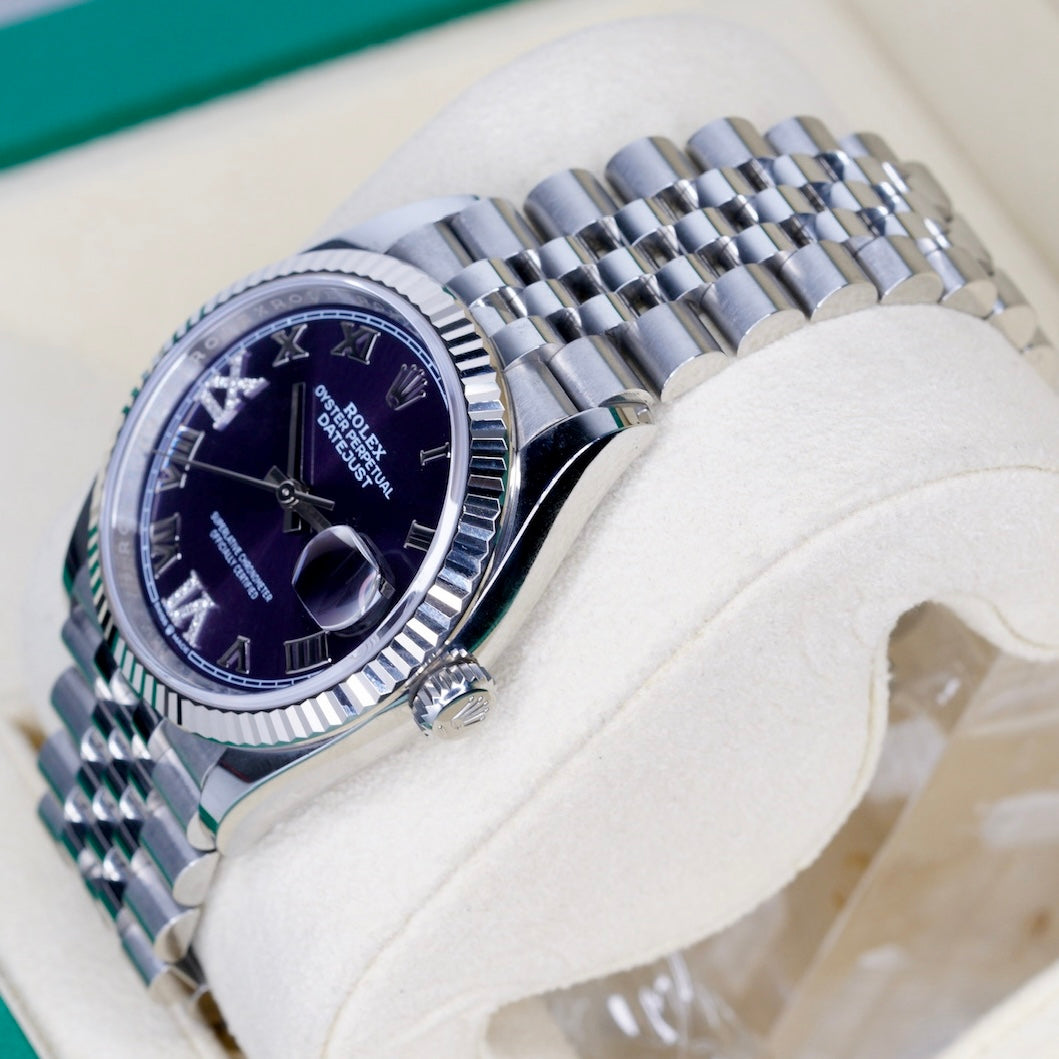 Rolex Datejust 126234 “PURPLE DIAMOND” Purple Diamond 6/9 Dial Stainless Steel Jubilee 36mm 2020
