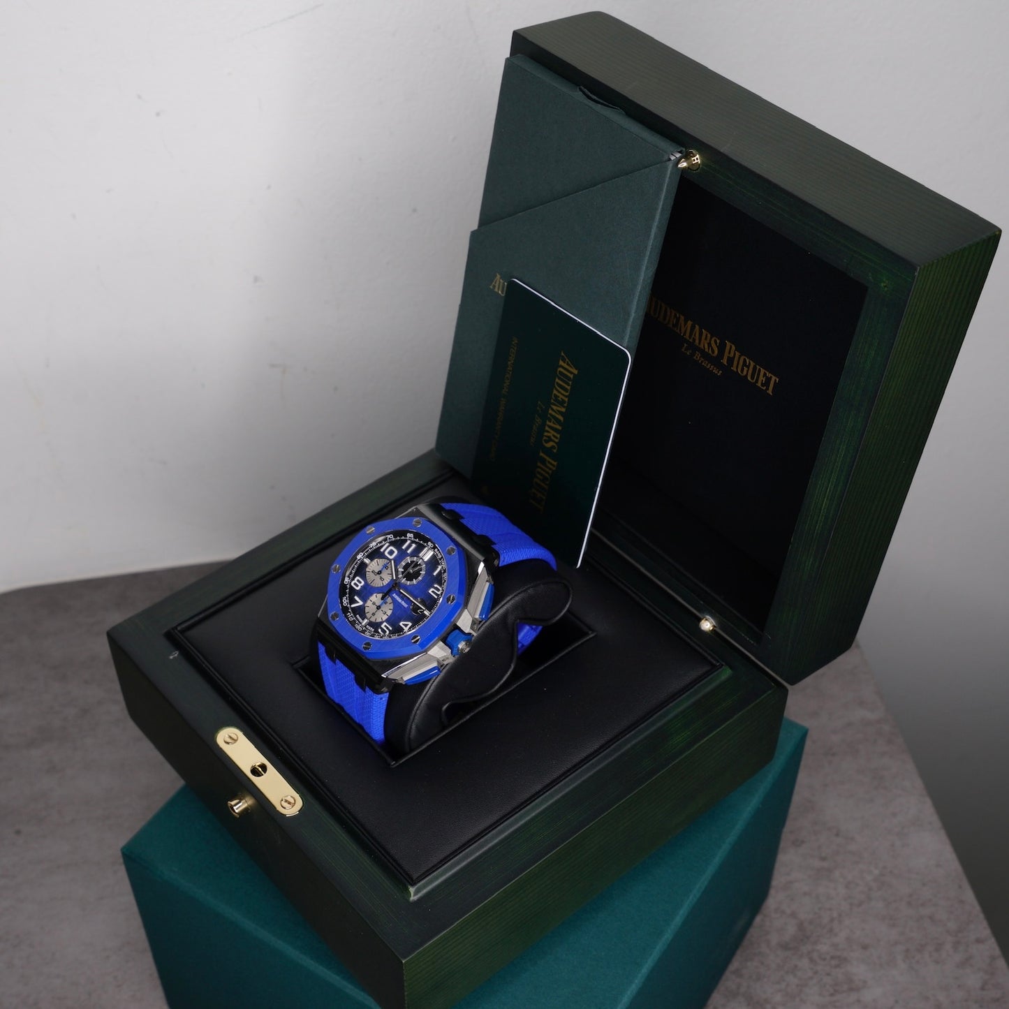 Audemars Piguet Royal Oak Offshore 26405CE.OO.A030CA.01 “TACTICAL BLUE” Blue Smoked Dial Ceramic Chronograph 44mm
