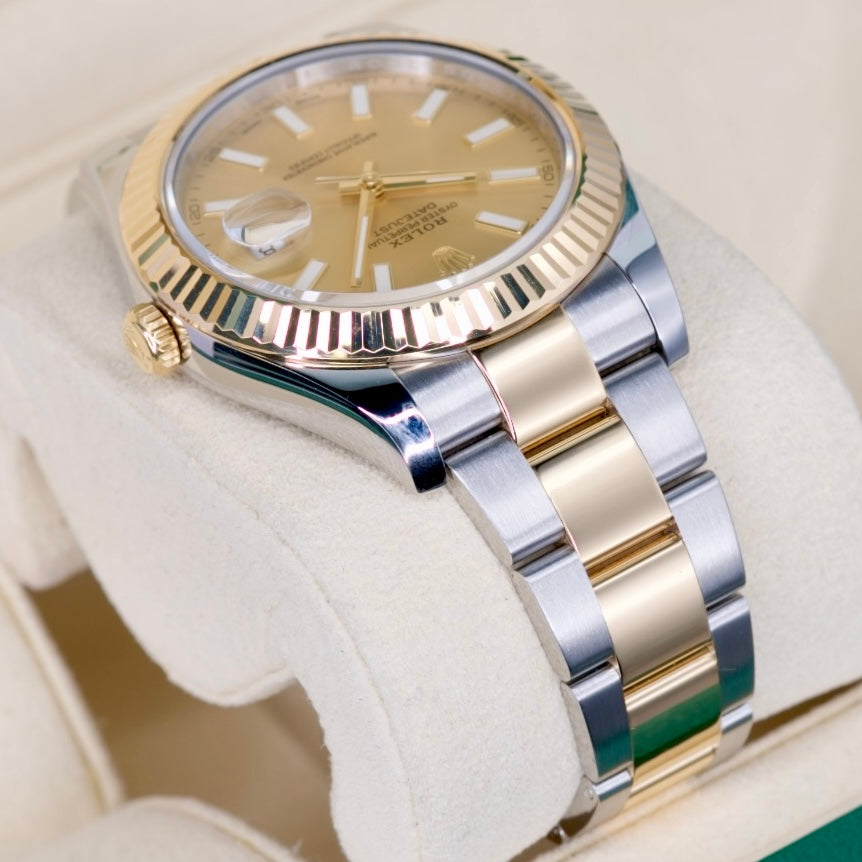 Rolex Datejust II 116333 “CHAMPAGNE” Two-Tone Yellow Gold & Steel Champagne Dial 41mm