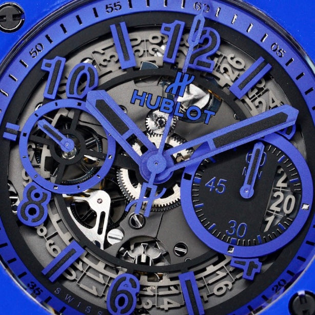 Hublot Big Bang Unico 411.ES.5119.RX “BLUE MAGIC” Skeleton Dial Blue Ceramic Limited Edition 500 45mm