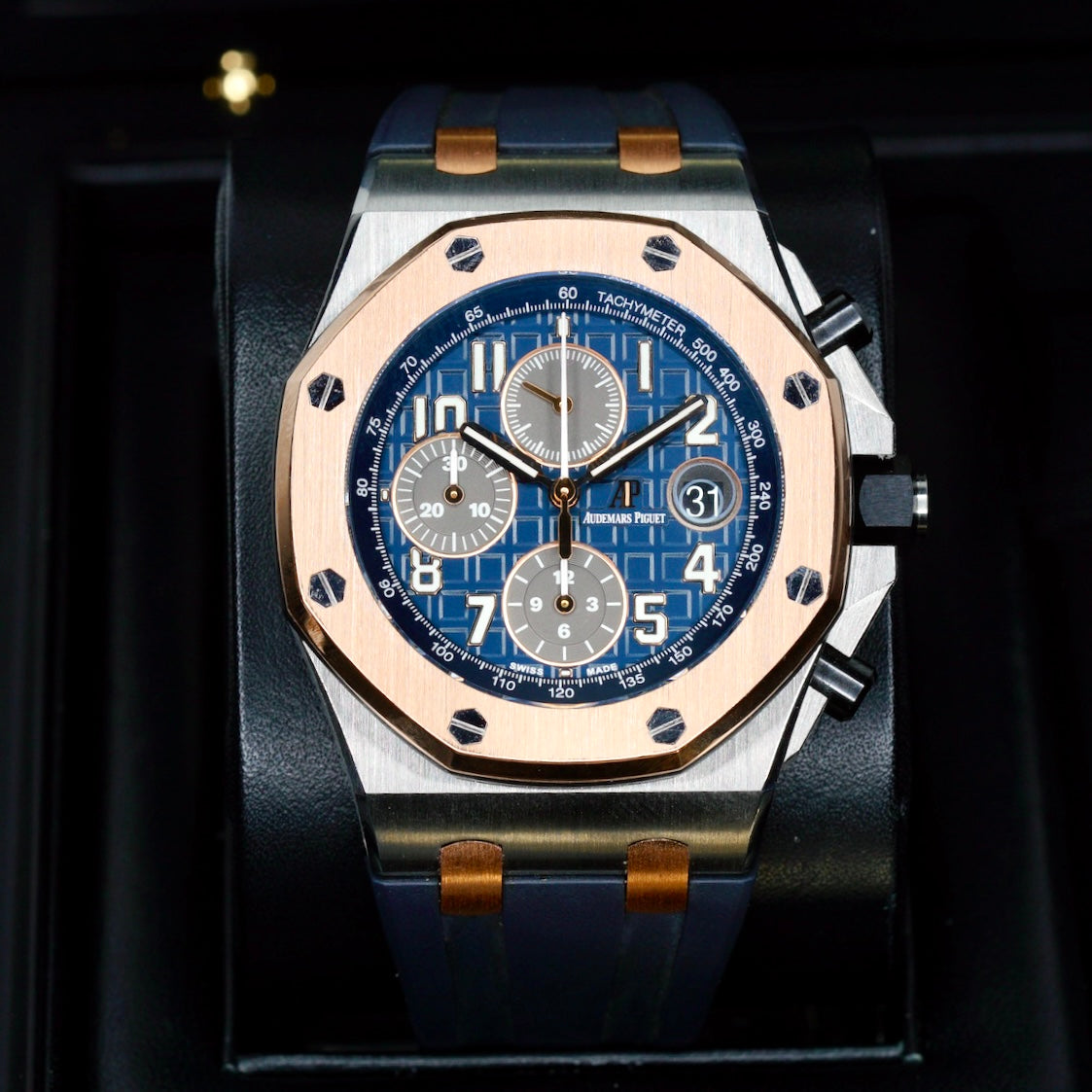 Audemars Piguet Royal Oak Offshore 26471SR.OO.D101CR.01 “BUCHERER” Blue Dial Two-Tone Rose Gold & Steel Chronograph 42mm