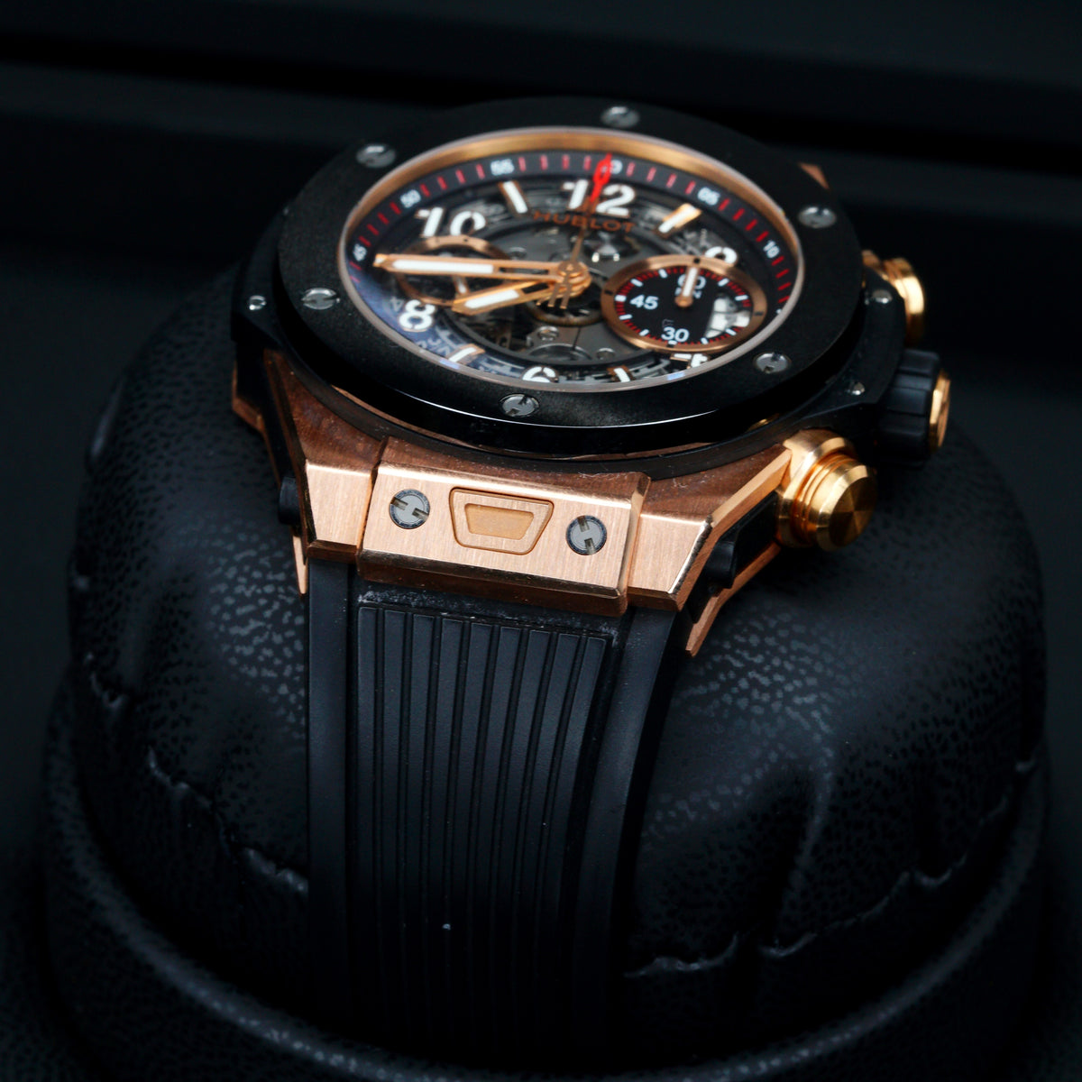 Hublot Big Bang Unico 411.OM.1180.RX “KING GOLD” Skeleton Dial Ceramic Bezel King Gold 45mm