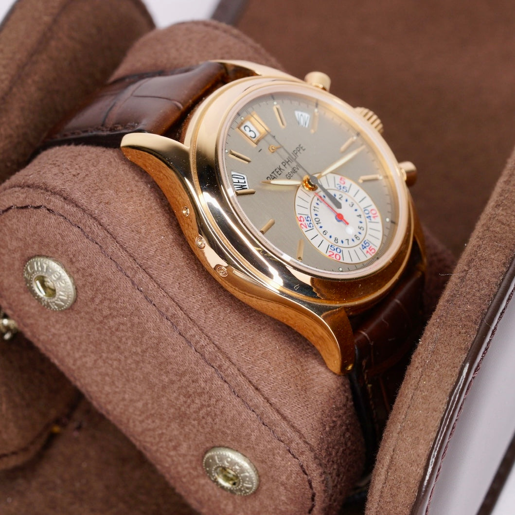 Patek Philippe Annual Calendar 5960R-001 Grey Dial Rose Gold Chronograph Leather Strap 2009