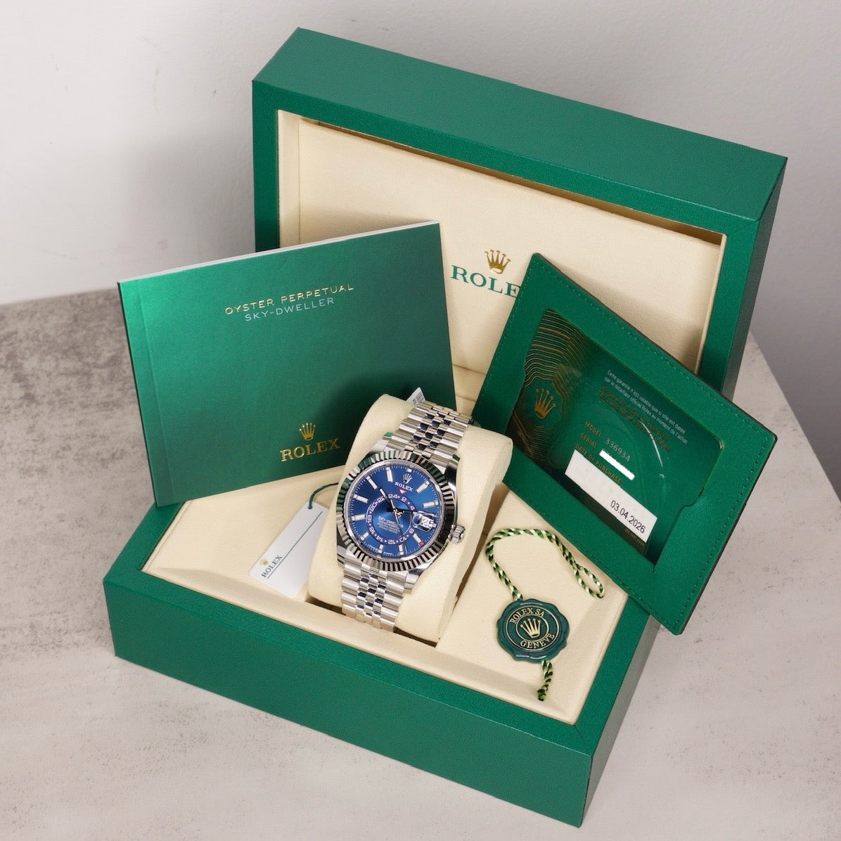 Rolex NEW 2026 Sky-Dweller 336934 “SKY BLUE” Blue Stick Dial Stainless Steel Jubilee 42mm